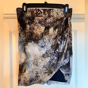 Helmut Lang ruched wrap mini skirt size P